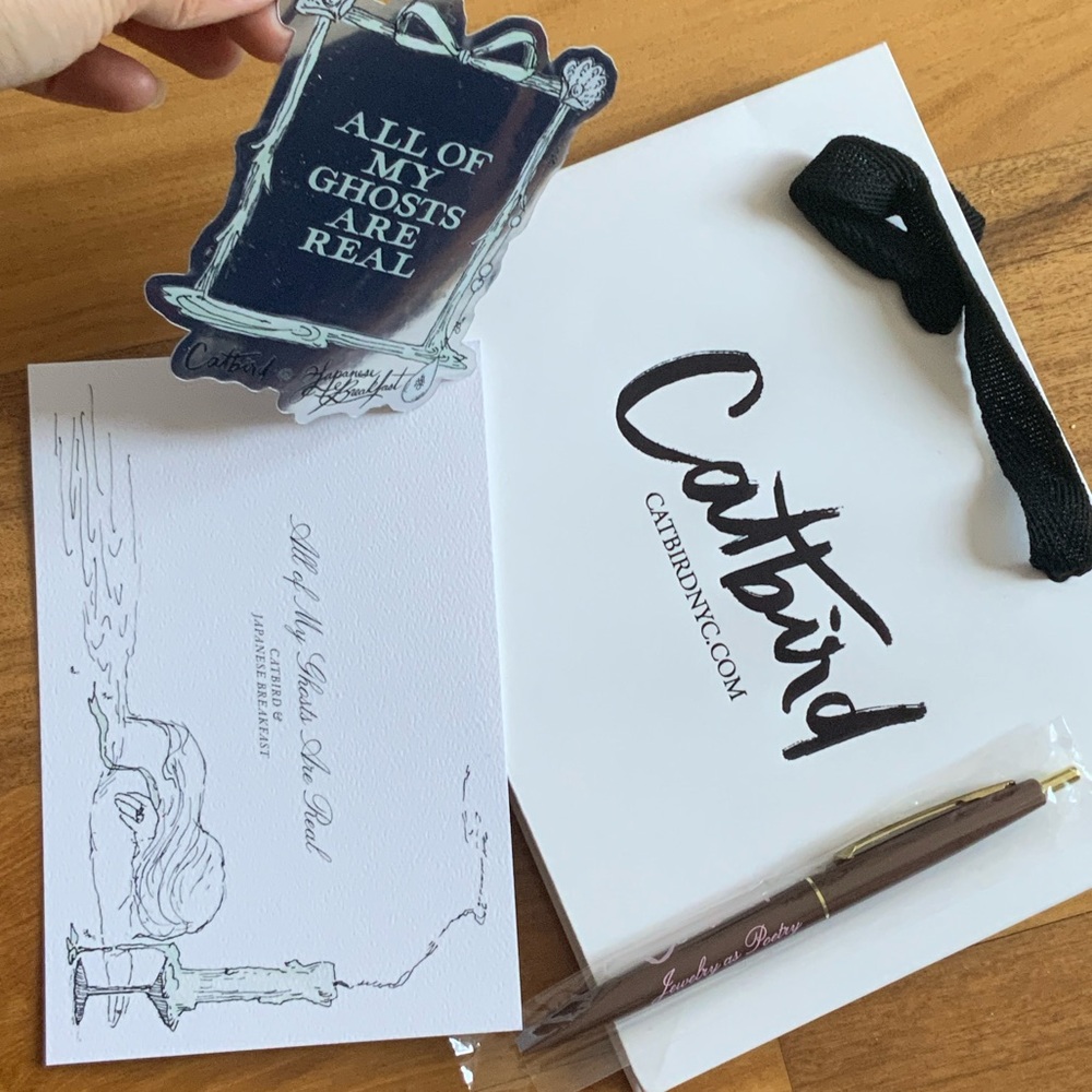 Catbird Japanese Breakfast Postcard Catbird pen All of My Ghosts are Real
